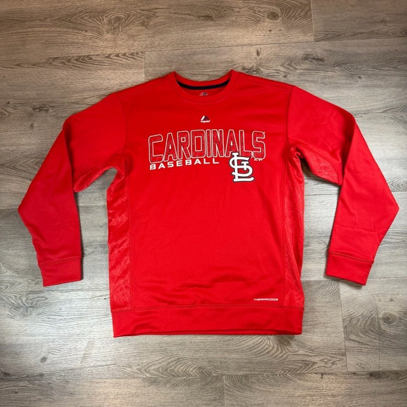 Majestic Other - St. Louis Cardinals Sweatshirt Mens Medium Red MLB Baseball Majestic ThermaBase